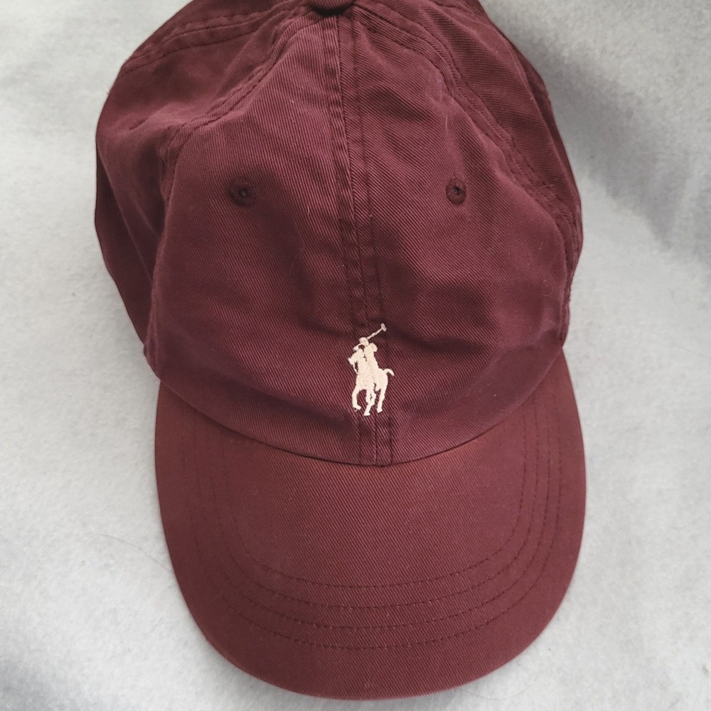 Polo by Ralph Lauren Burgundy Polo Pony Baseball Cap - Picture 2 of 7